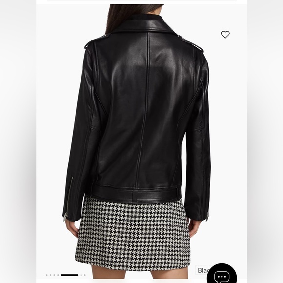 NWT ENA PELLY NEW YORKER OVERSIZED LEATHER JACKET SZ 2 - Picture 5 of 13